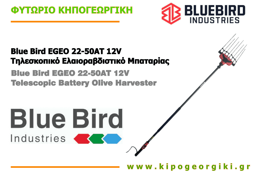 Blue Bird EGEO 22- 50AT 12V Telescopic Battery Olive Harvester